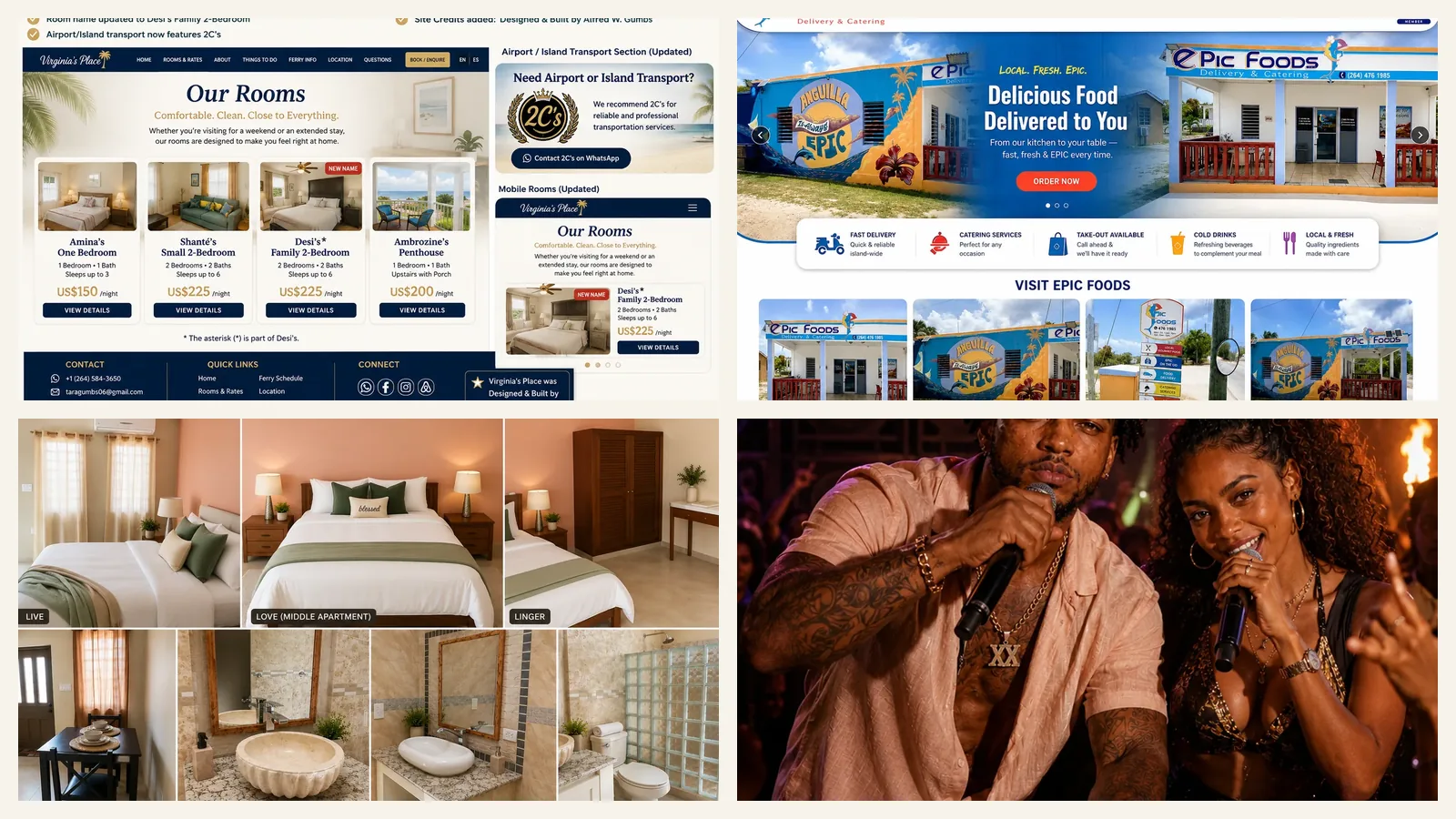 Selected ShoCash project work shown with real client and project media