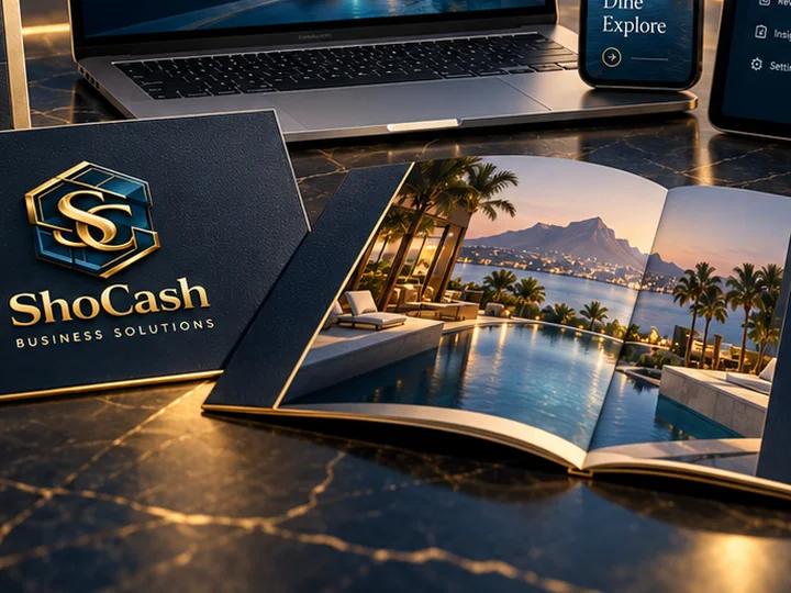 ShoCash branding and publication materials